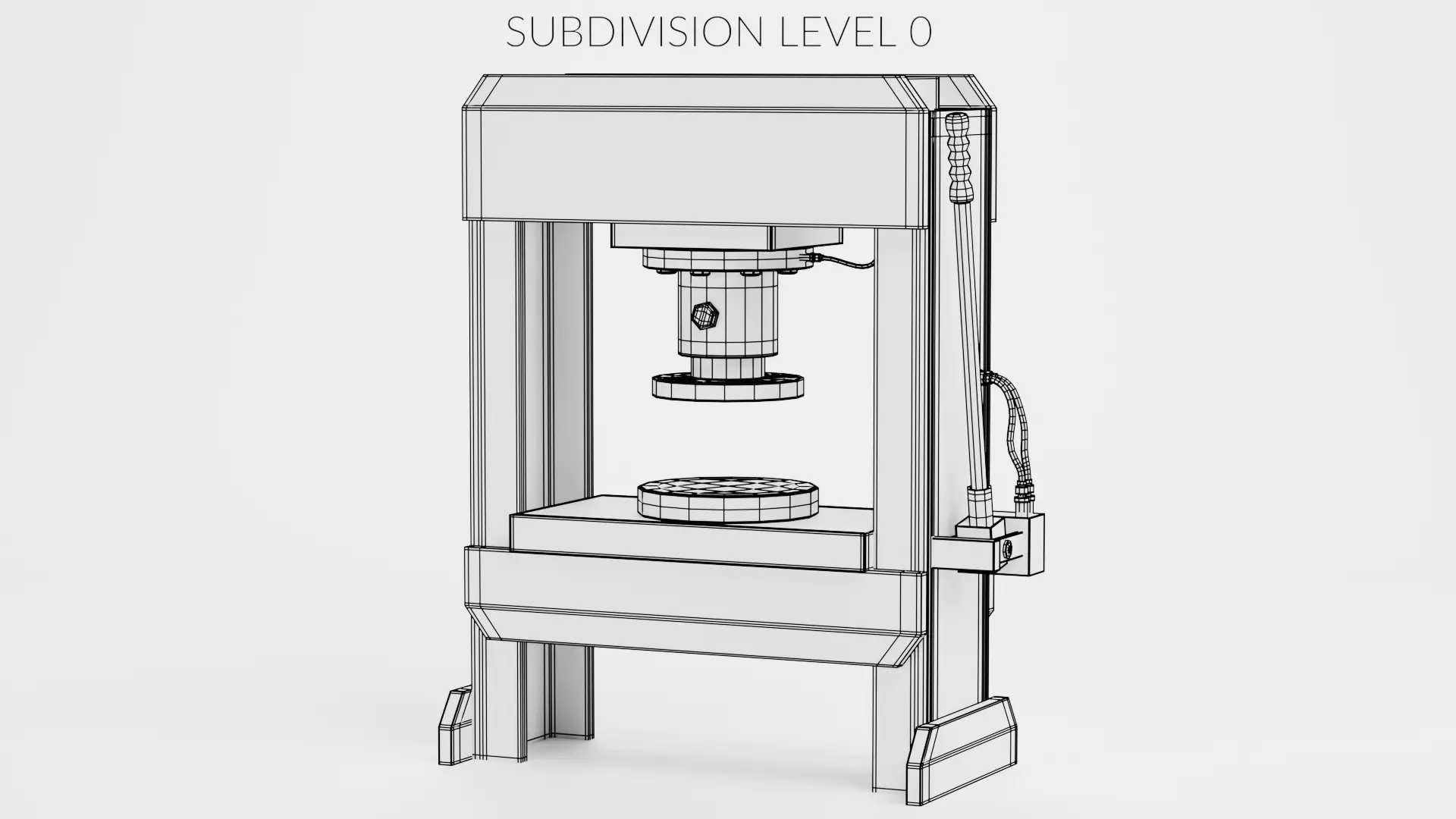 Hydraulic Press V1 - Optimized for Physics Simulations Low-poly 3D model_9