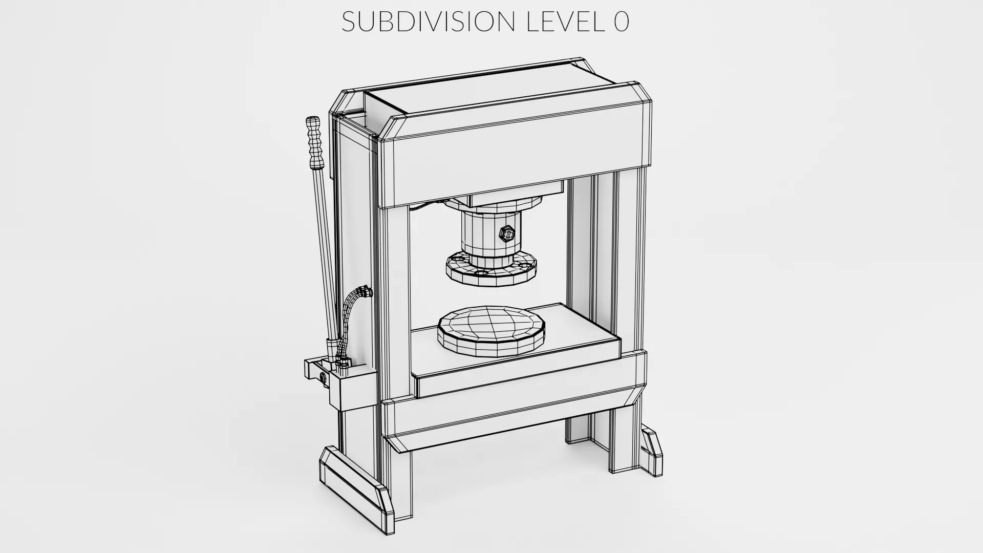 Hydraulic Press V1 - Optimized for Physics Simulations Low-poly 3D model_11