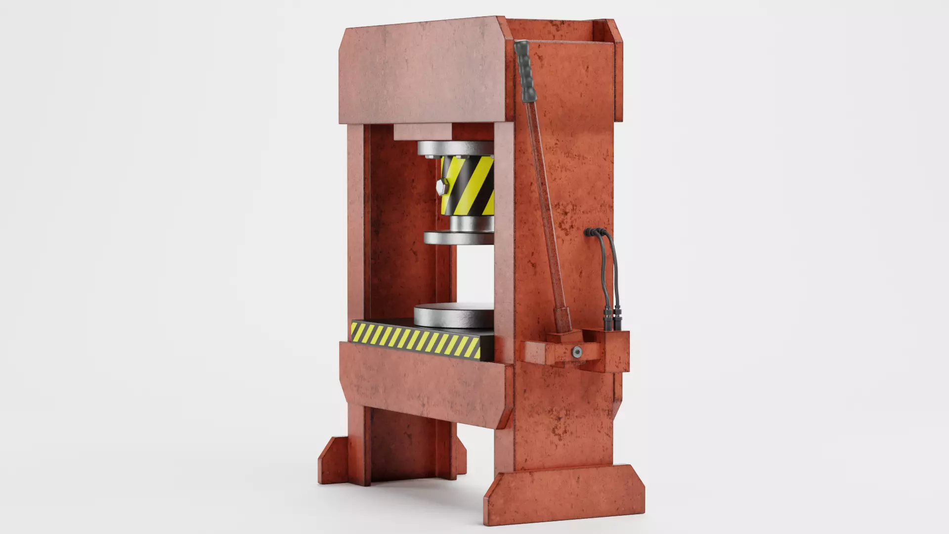 Hydraulic Press V1 - Optimized for Physics Simulations Low-poly 3D model_2