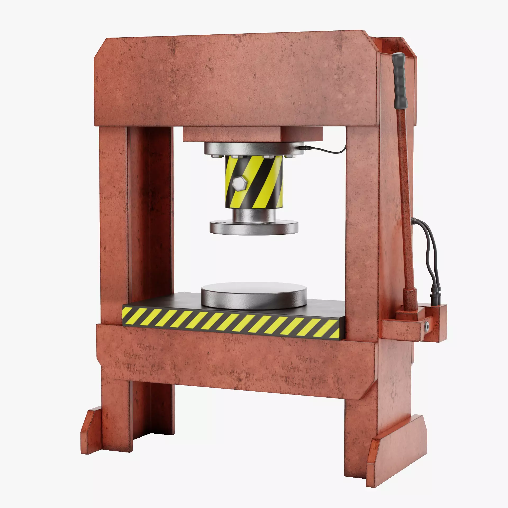 Hydraulic Press V1 - Optimized for Physics Simulations Low-poly 3D model_13
