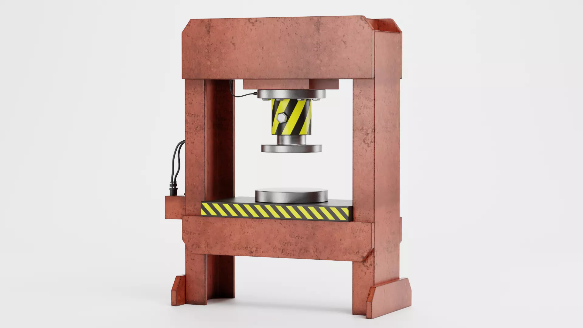 Hydraulic Press V1 - Optimized for Physics Simulations Low-poly 3D model_7