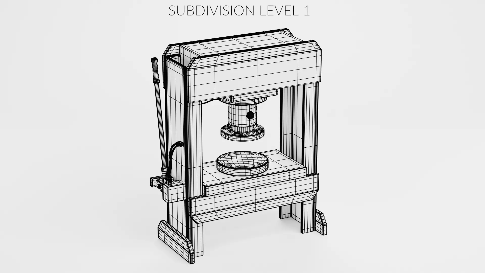 Hydraulic Press V1 - Optimized for Physics Simulations Low-poly 3D model_12