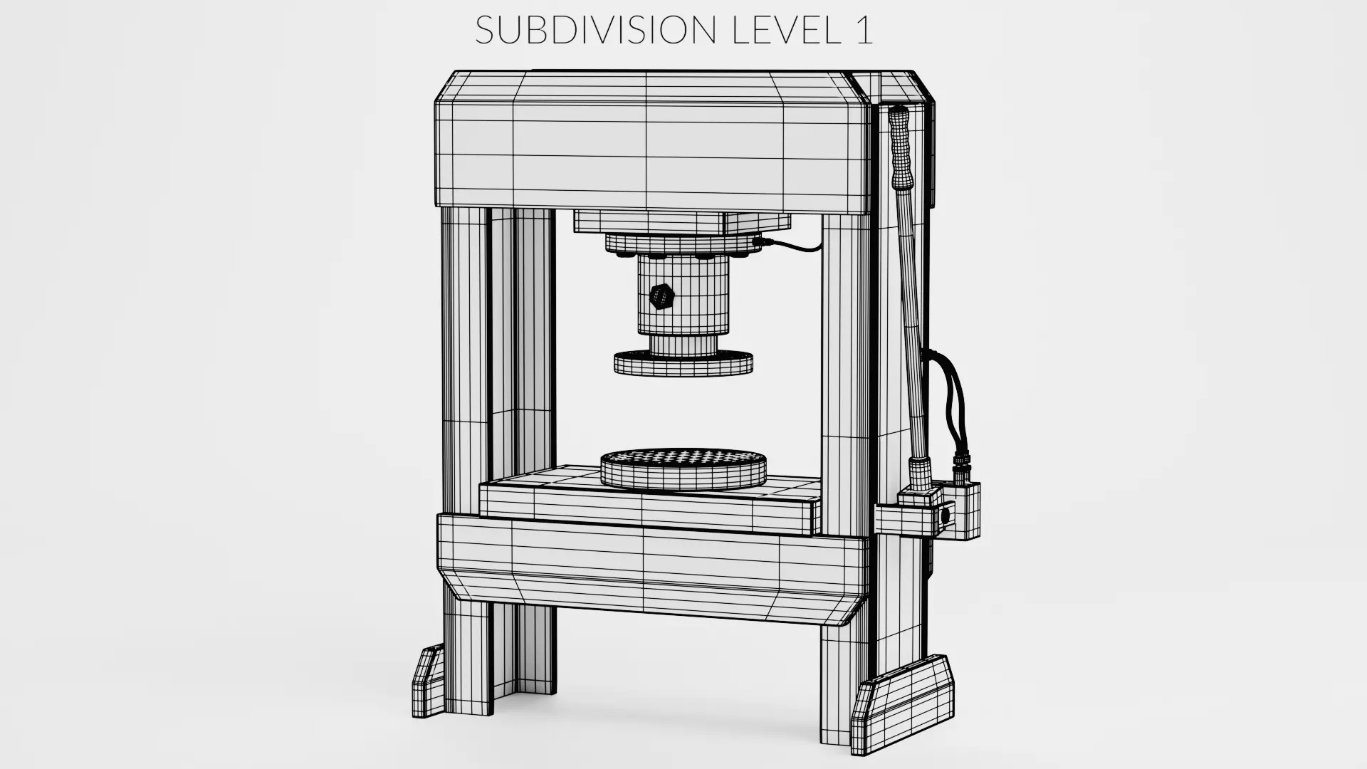 Hydraulic Press V1 - Optimized for Physics Simulations Low-poly 3D model_10