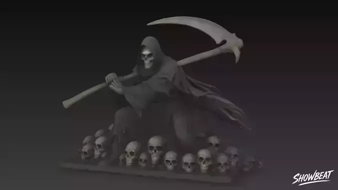 Death Reaper Statue Battle Pose