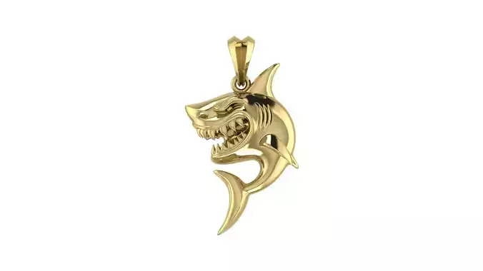 Shark Pendant 3D print model