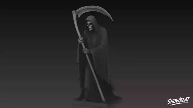 Death Reaper Statue Silent Pose