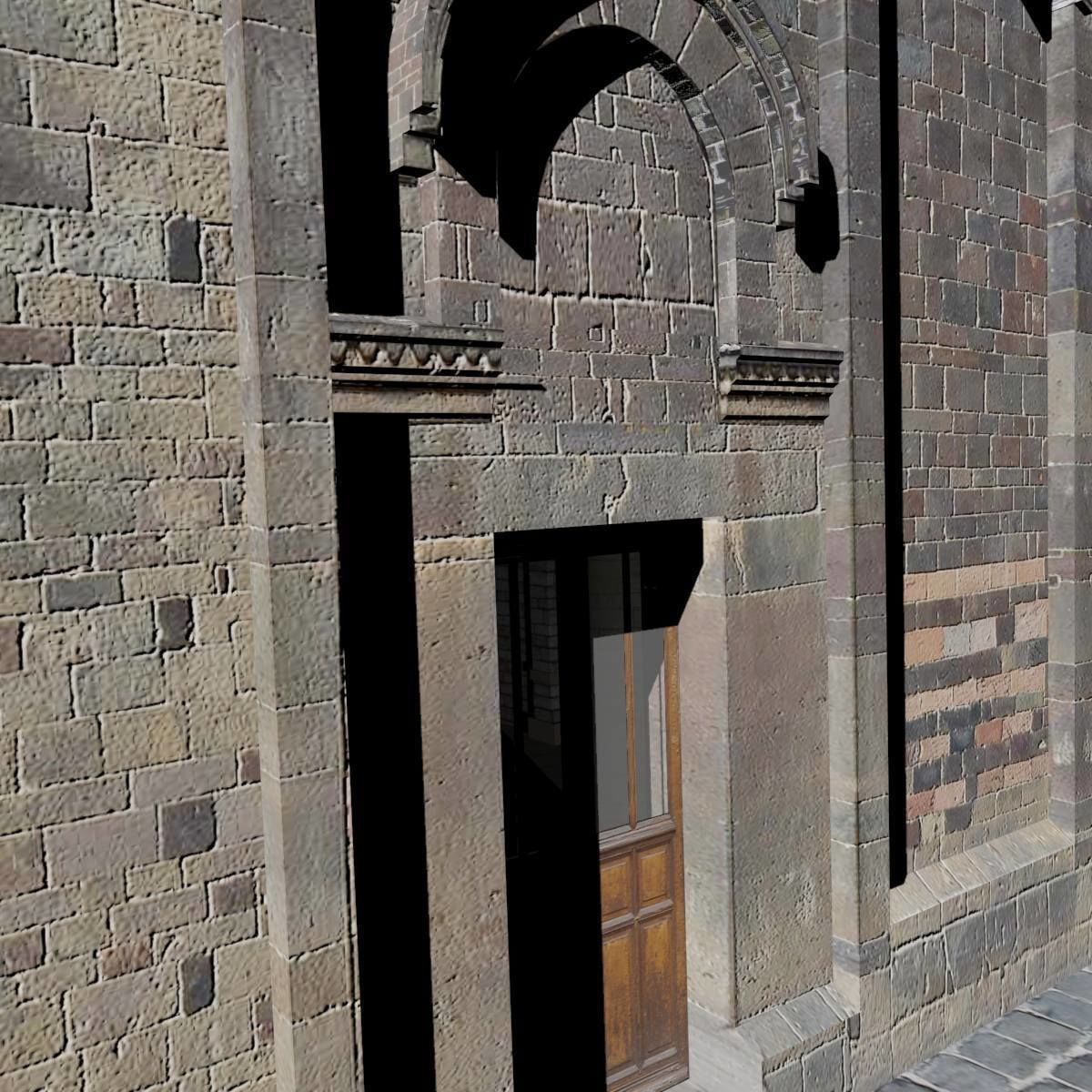 Romanic Style Church of Ardara --Exterior and Interior Low-poly 3D model_9