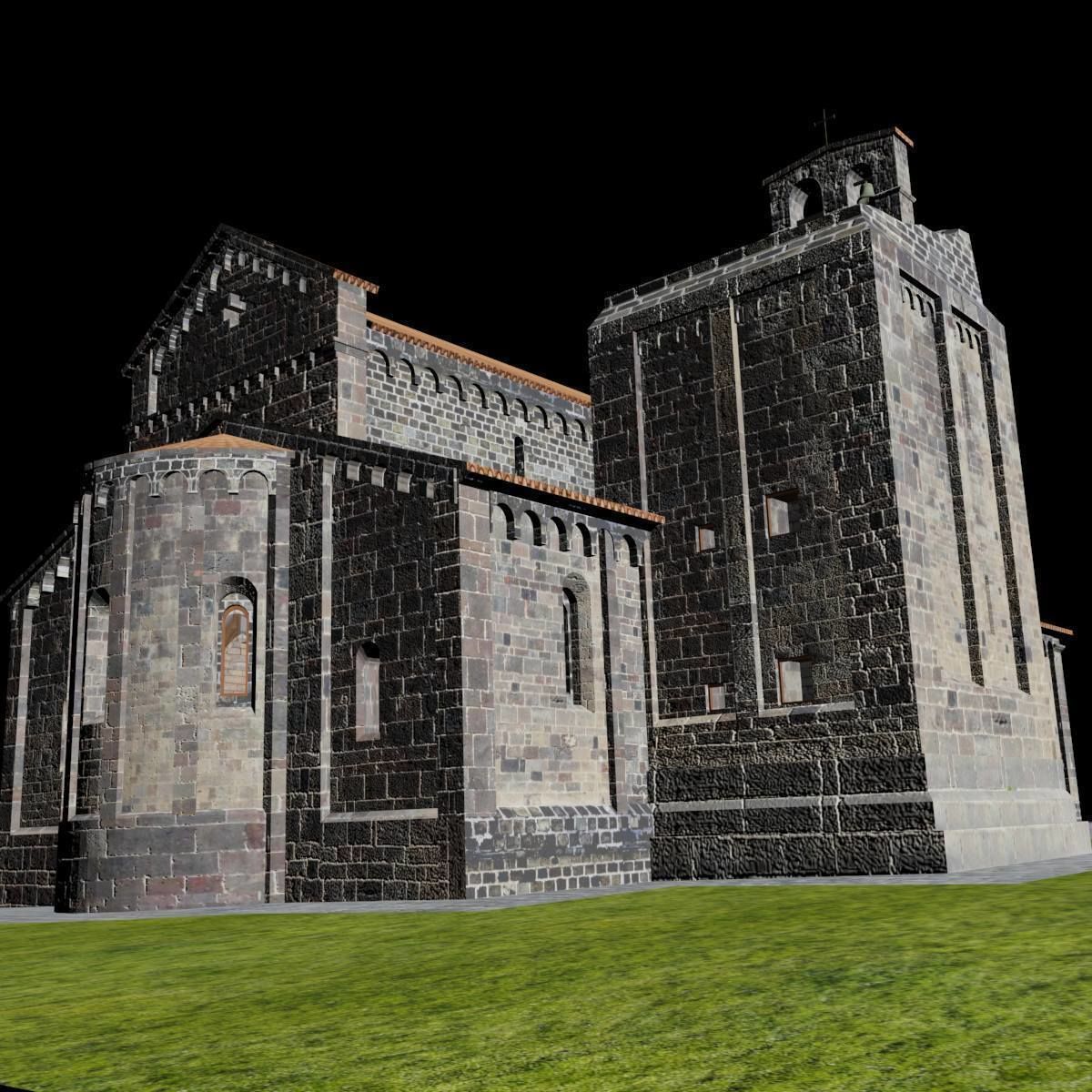 Romanic Style Church of Ardara --Exterior and Interior Low-poly 3D model_34