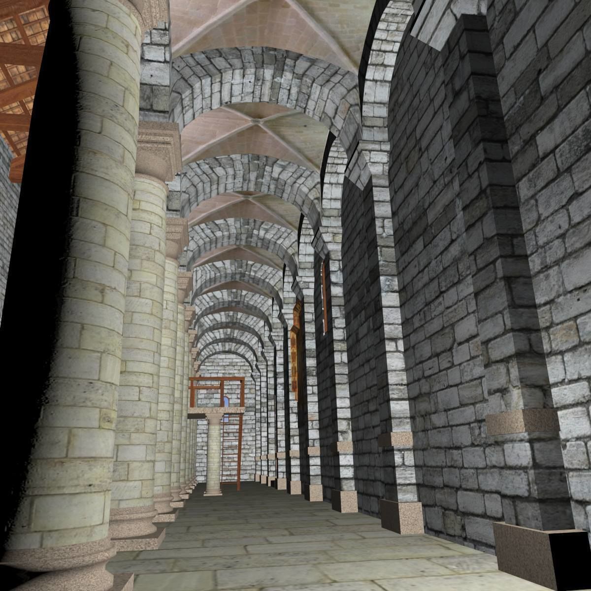 Romanic Style Church of Ardara --Exterior and Interior Low-poly 3D model_27