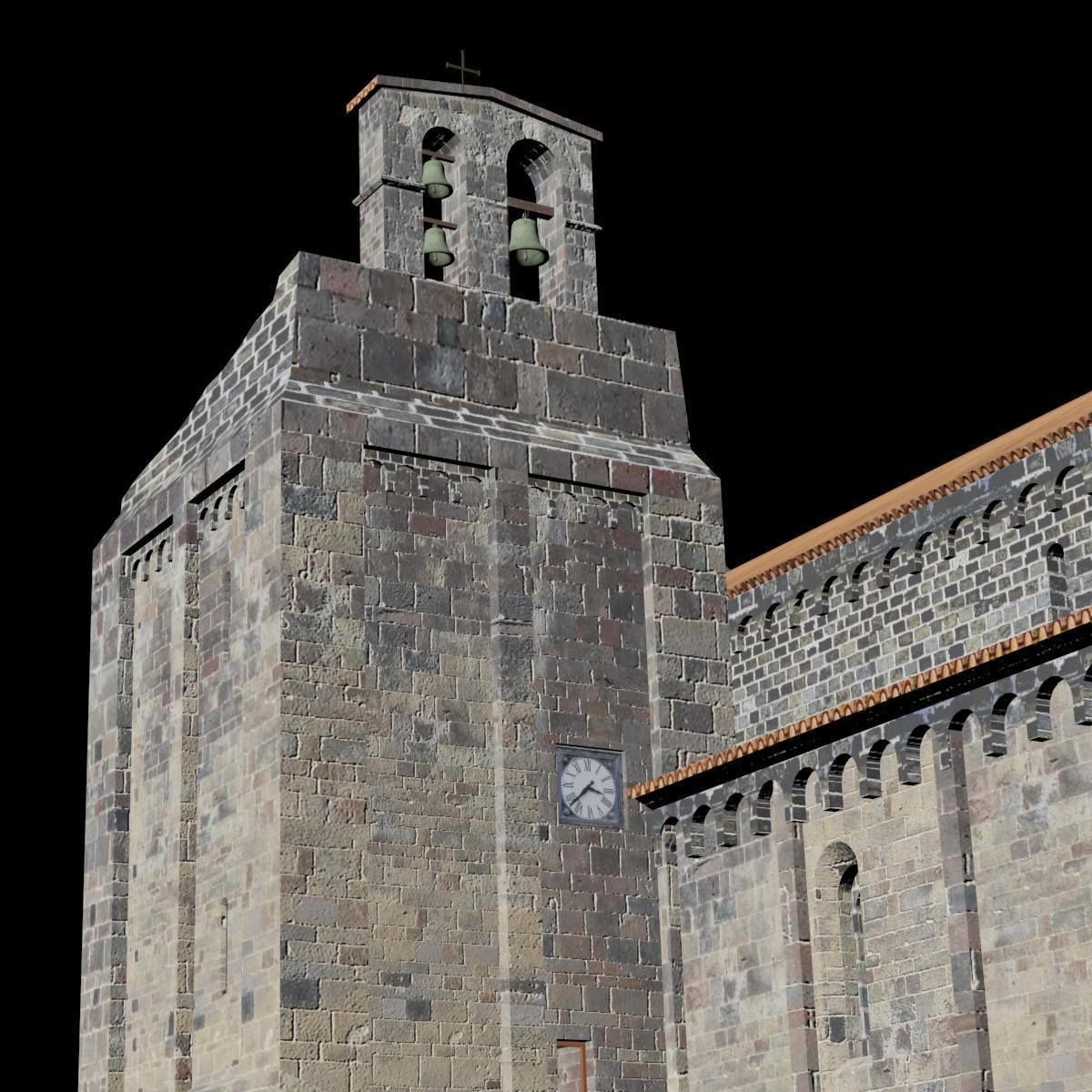Romanic Style Church of Ardara --Exterior and Interior Low-poly 3D model_11