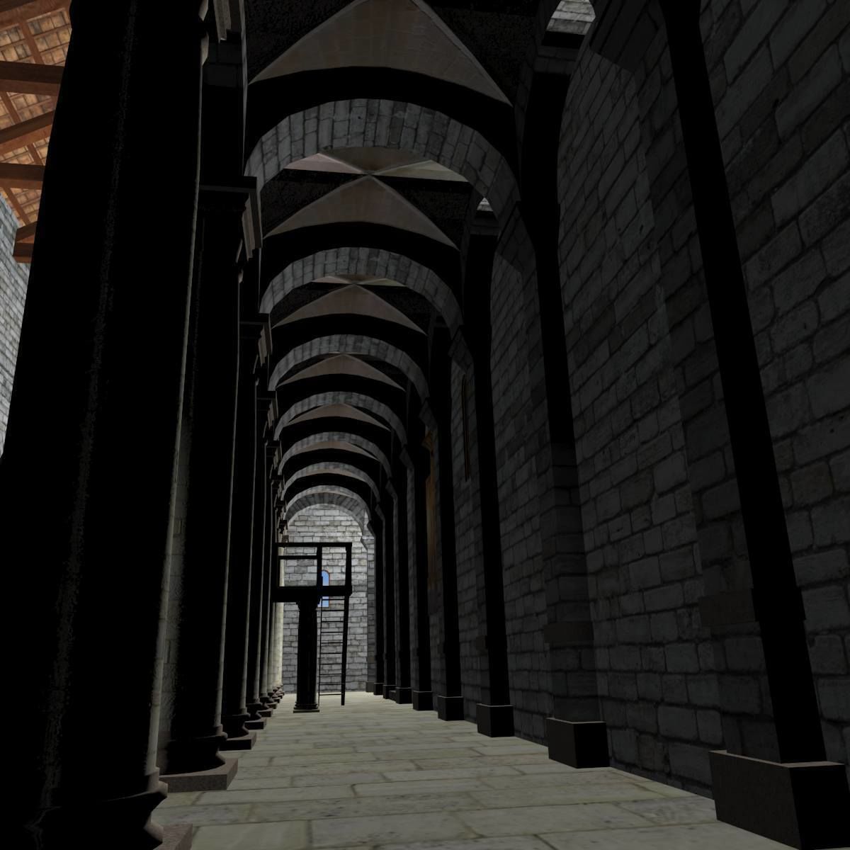 Romanic Style Church of Ardara --Exterior and Interior Low-poly 3D model_26