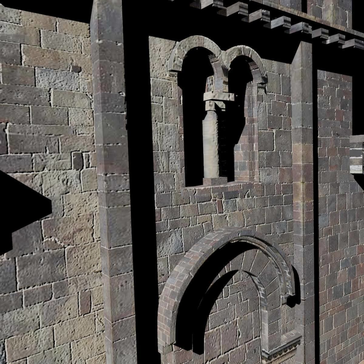 Romanic Style Church of Ardara --Exterior and Interior Low-poly 3D model_10