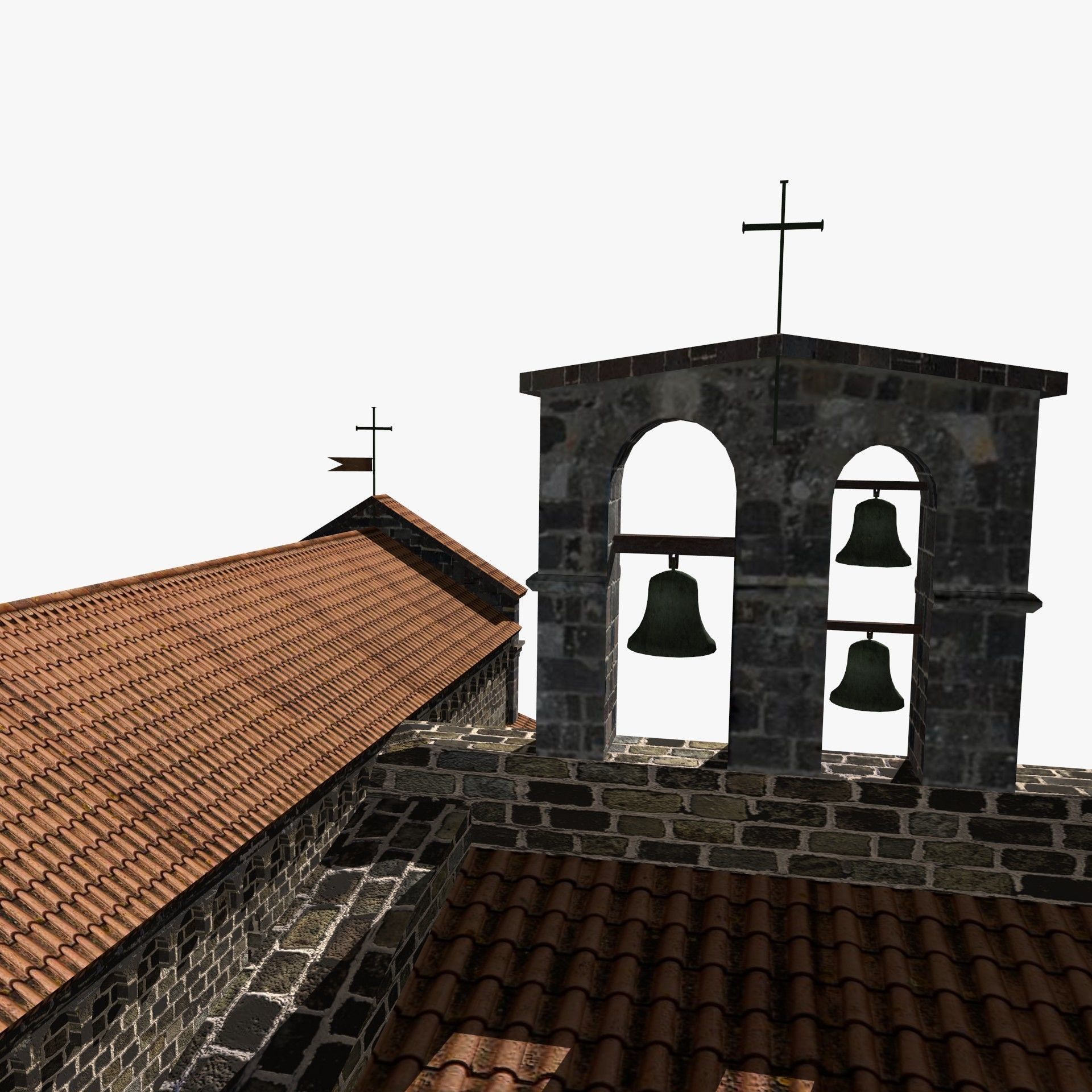 Romanic Style Church of Ardara --Exterior and Interior Low-poly 3D model_8