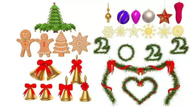 Christmas Wreath and Christmas toys collection