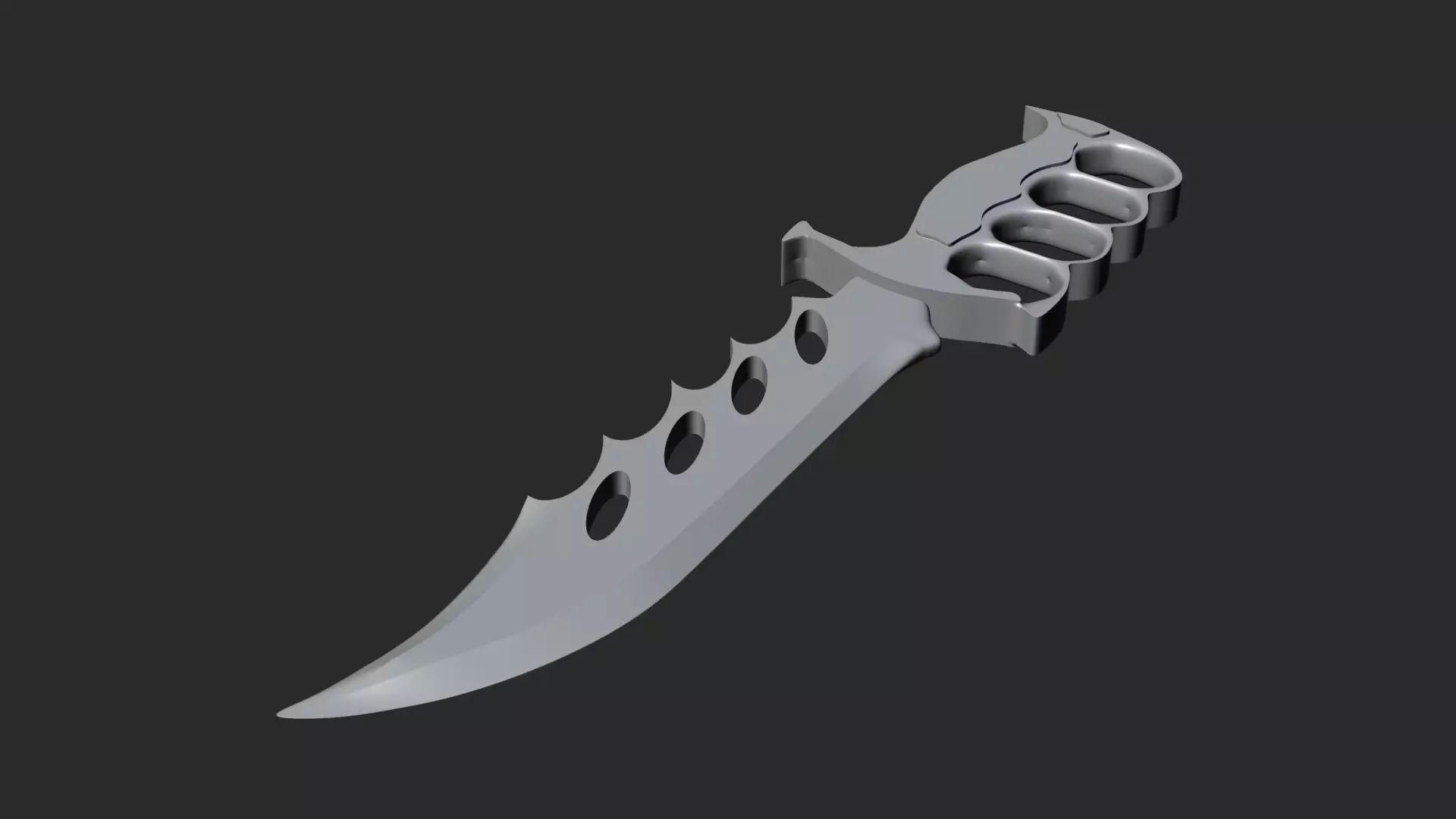 Combat Knife - High Poly Realistic 3D Model 3D model_1