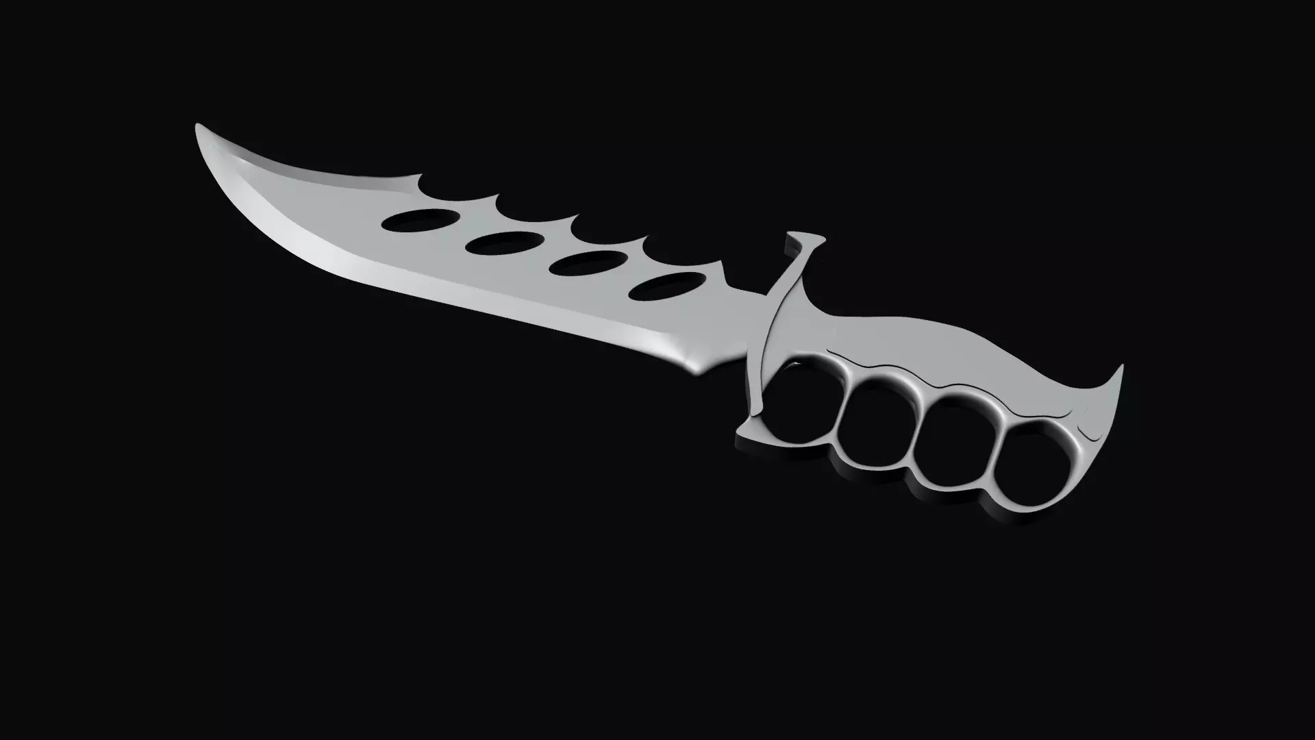 Combat Knife - High Poly Realistic 3D Model 3D model_3