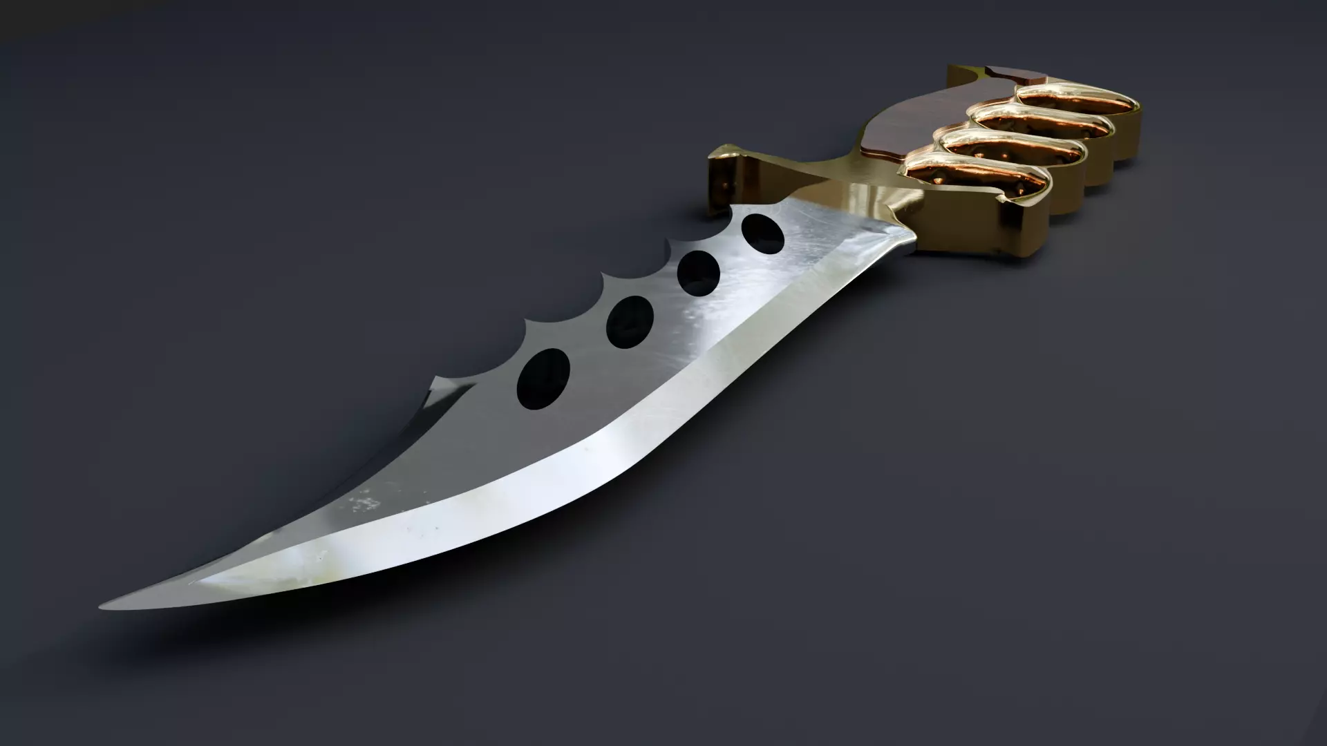 Combat Knife - High Poly Realistic 3D Model 3D model_0