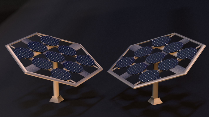 Solar Panel Low-poly 3D model