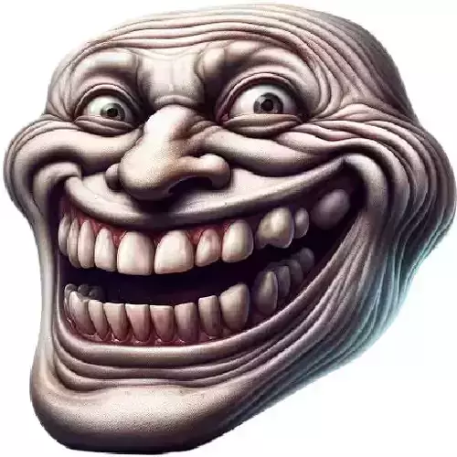 Hyper-Realistic Troll Face 3D Meme Model