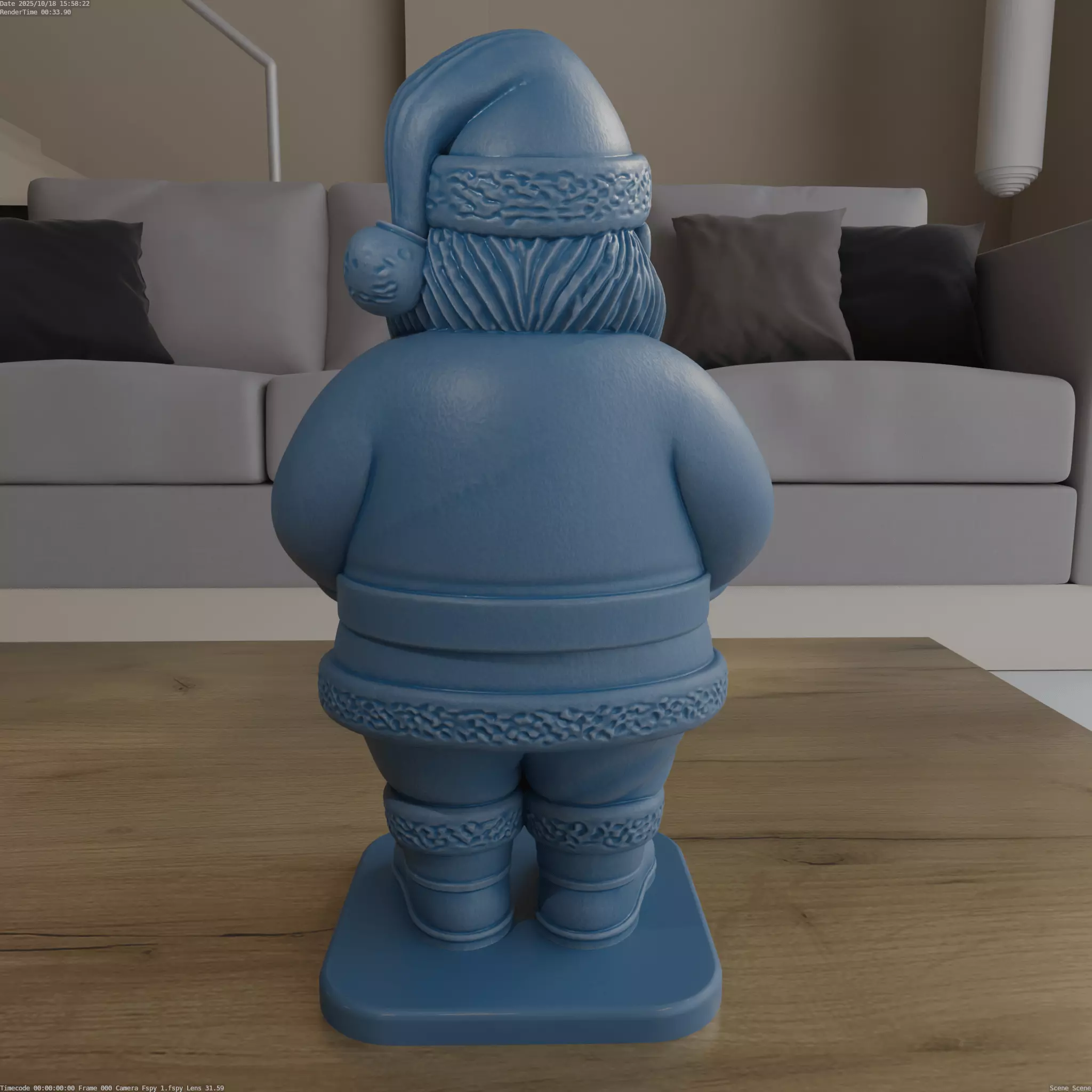 Santa Claus 3D Model STL Handmade Blender Design for Print 3D print model_2