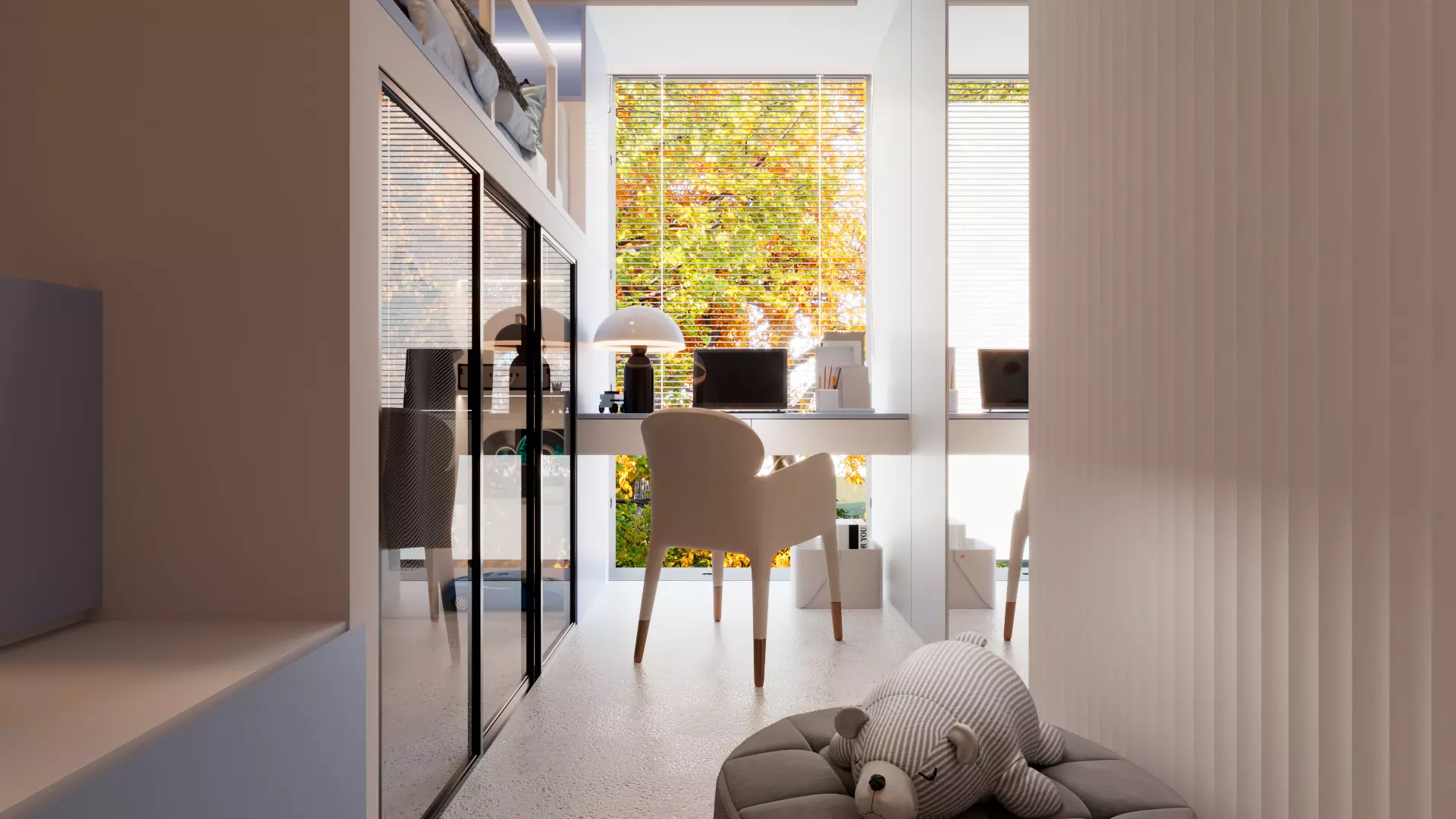 Boys Modern Bedroom 3ds Max and VRay Scene 3D model