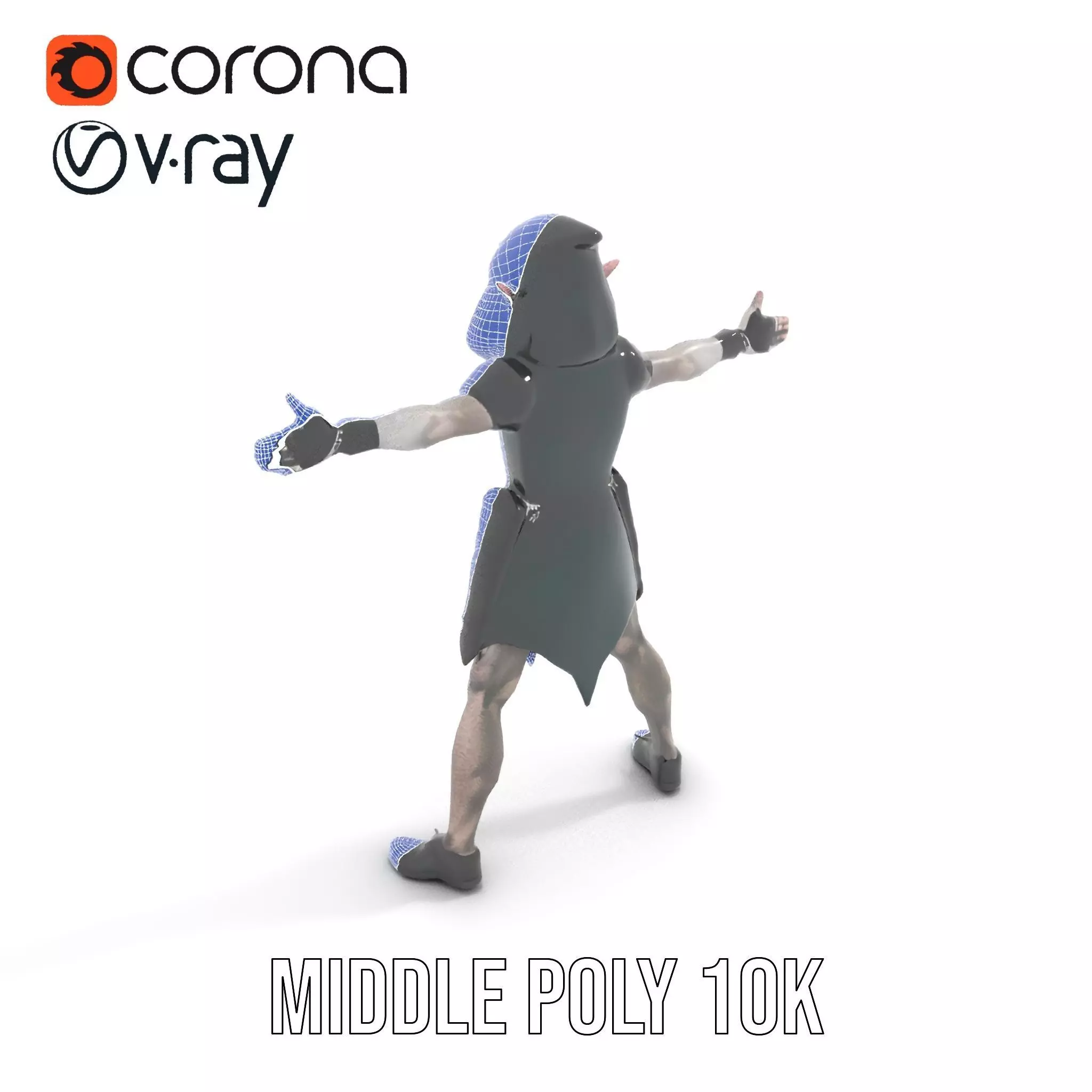 Dark Elf Warrior model pack Low-poly 3D model_25