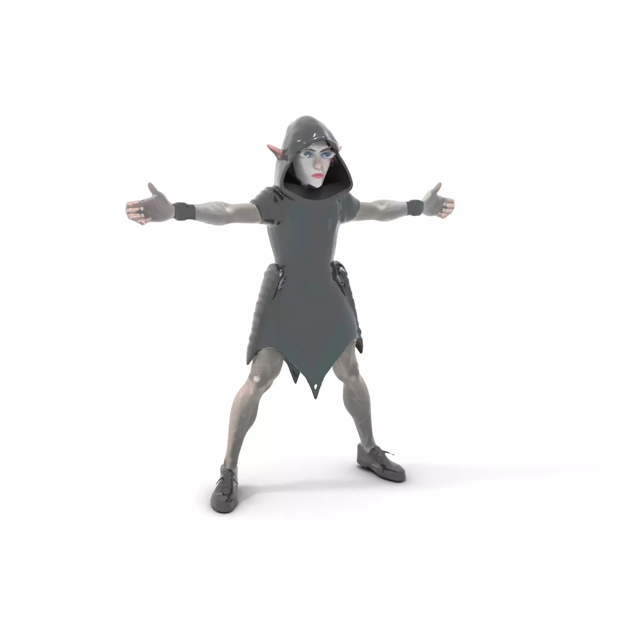 Dark Elf Warrior model pack Low-poly 3D model_0