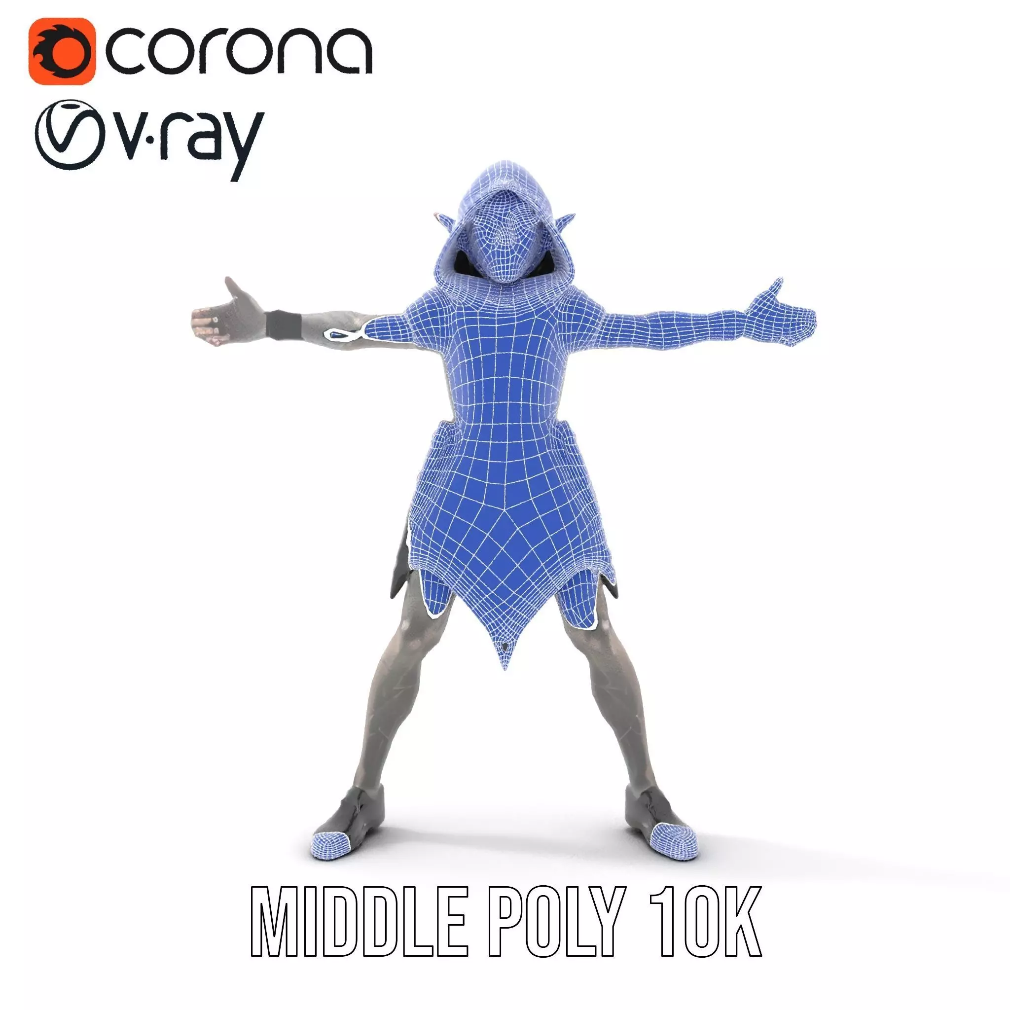 Dark Elf Warrior model pack Low-poly 3D model_28