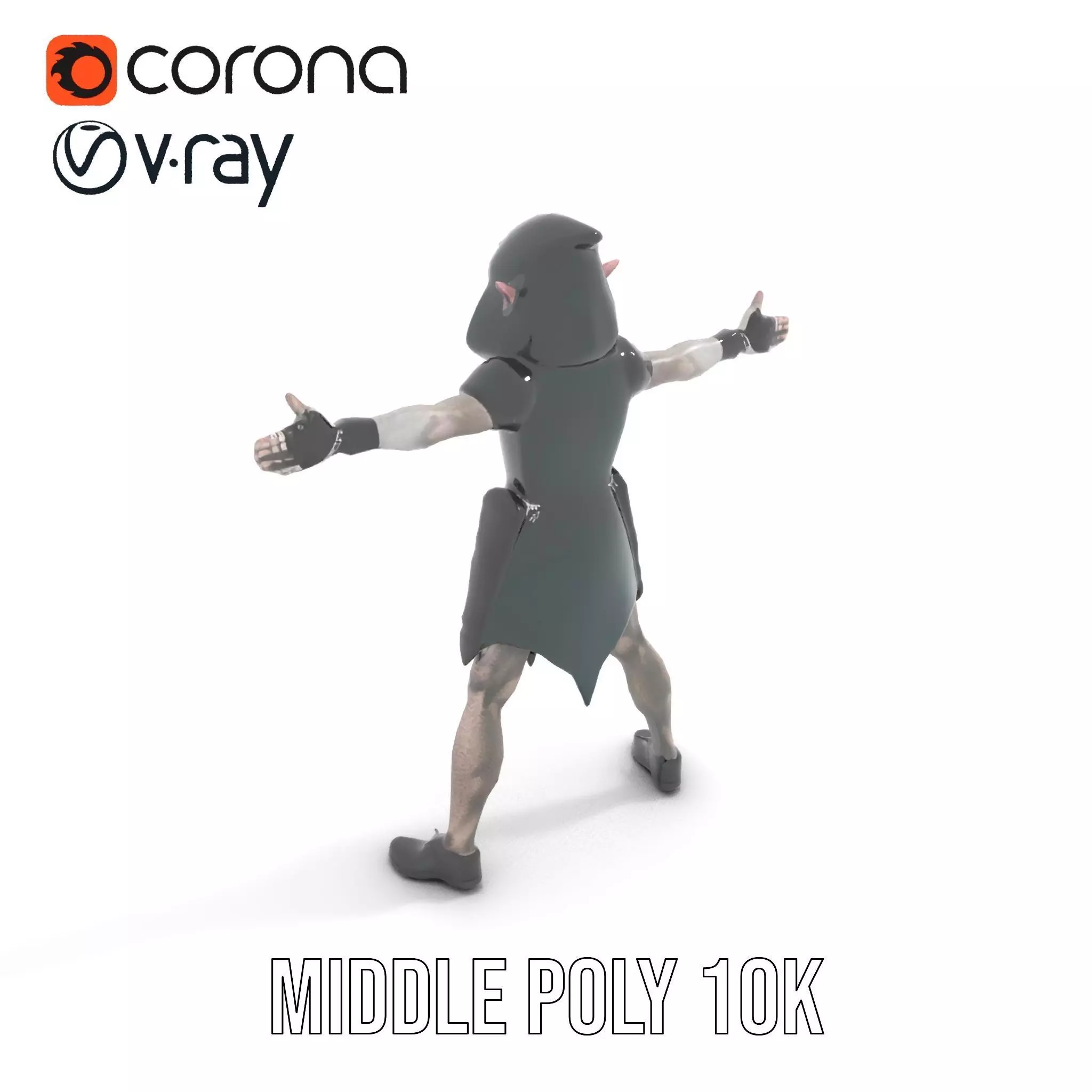 Dark Elf Warrior model pack Low-poly 3D model_14