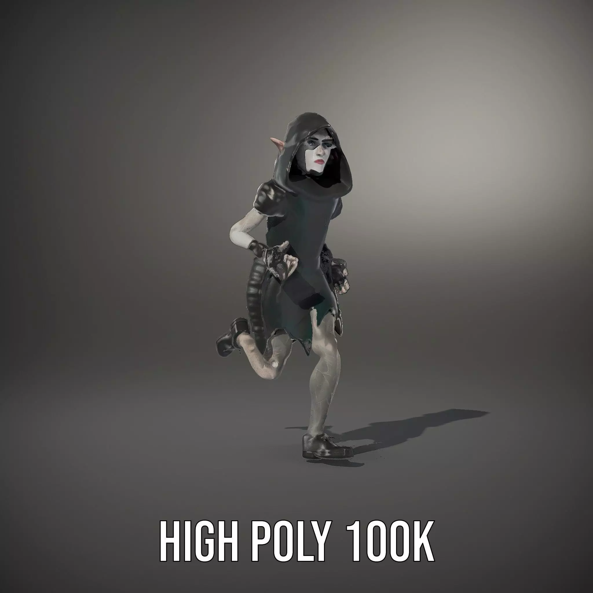 Dark Elf Warrior model pack Low-poly 3D model_11