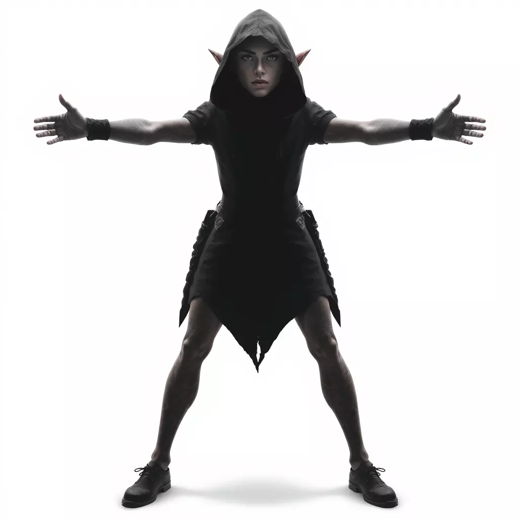 Dark Elf Warrior model pack Low-poly 3D model_3