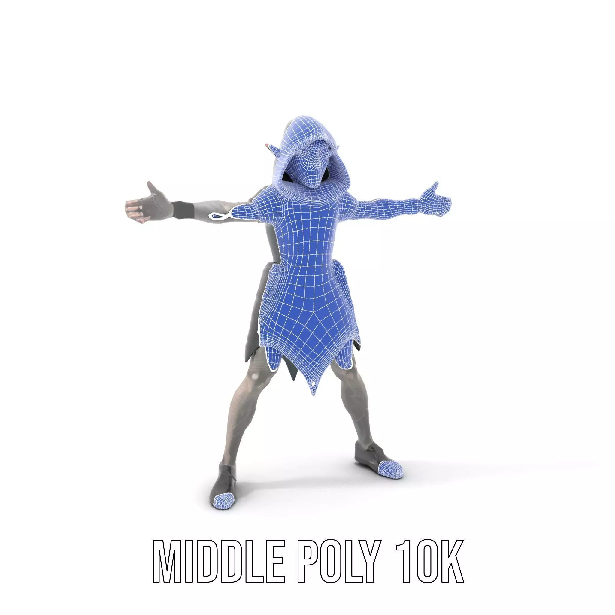 Dark Elf Warrior model pack Low-poly 3D model_23