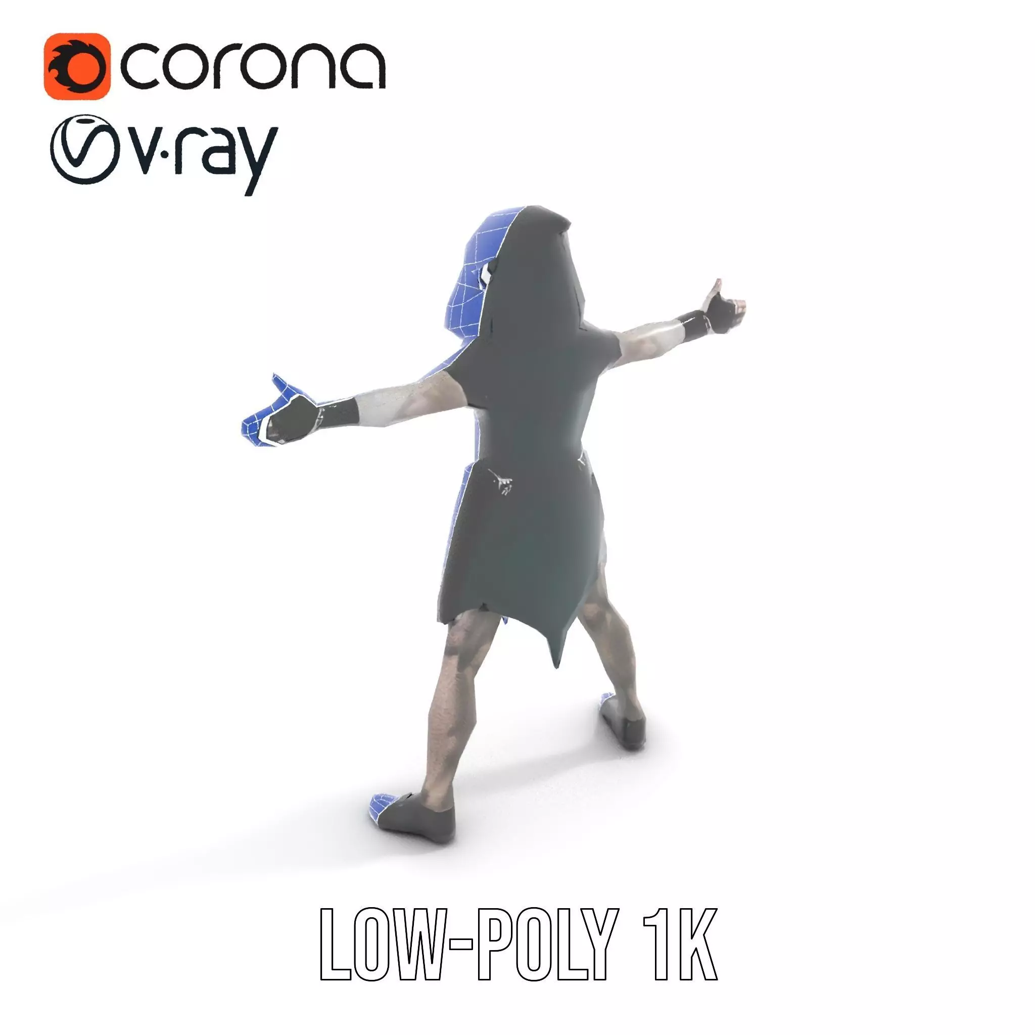 Dark Elf Warrior model pack Low-poly 3D model_24