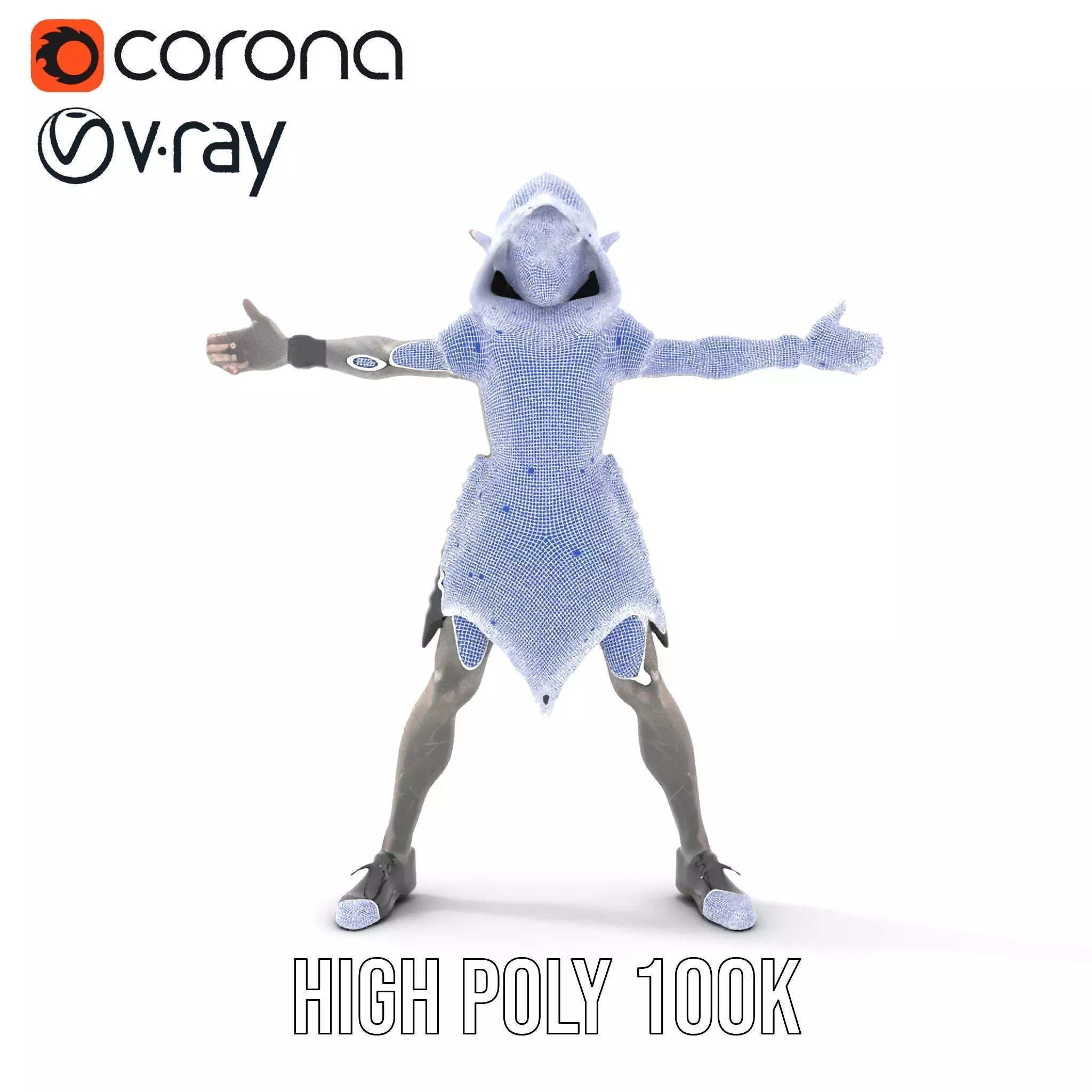 Dark Elf Warrior model pack Low-poly 3D model_34