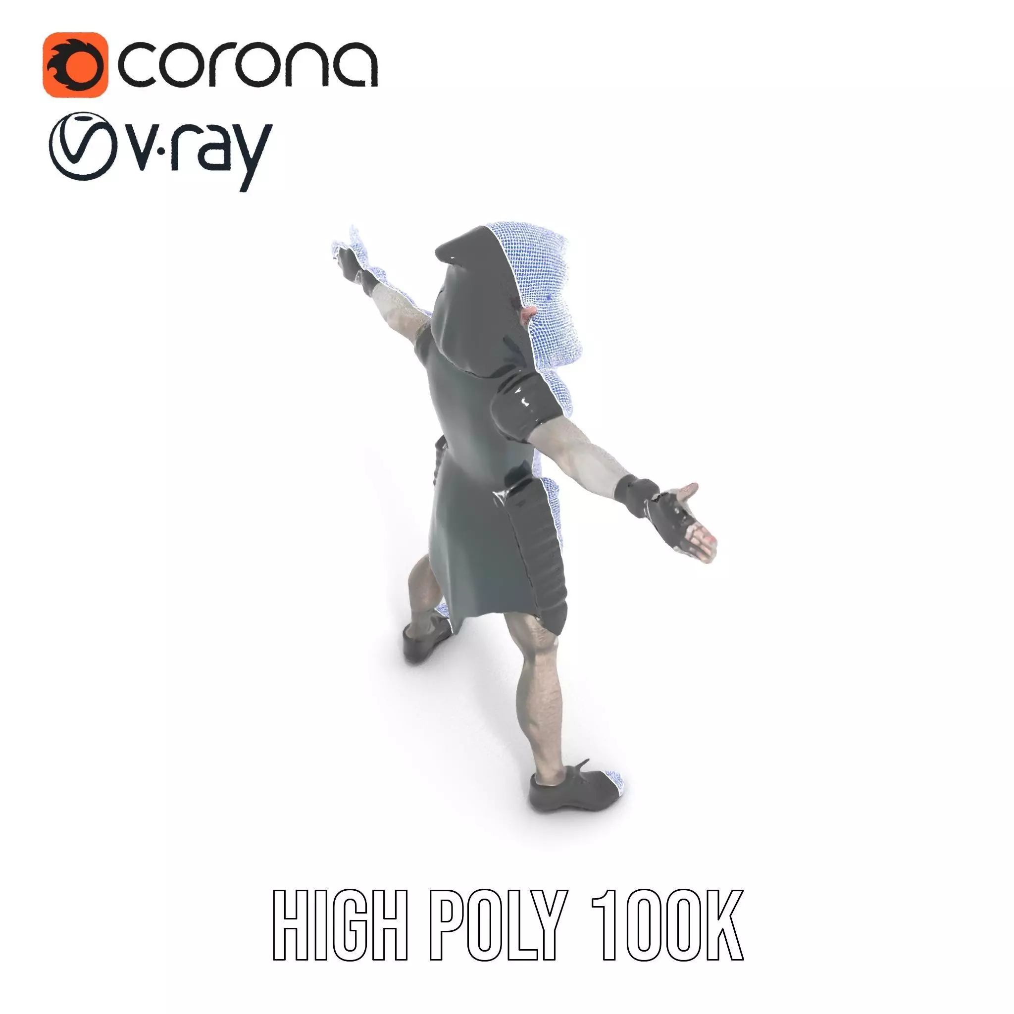 Dark Elf Warrior model pack Low-poly 3D model_35