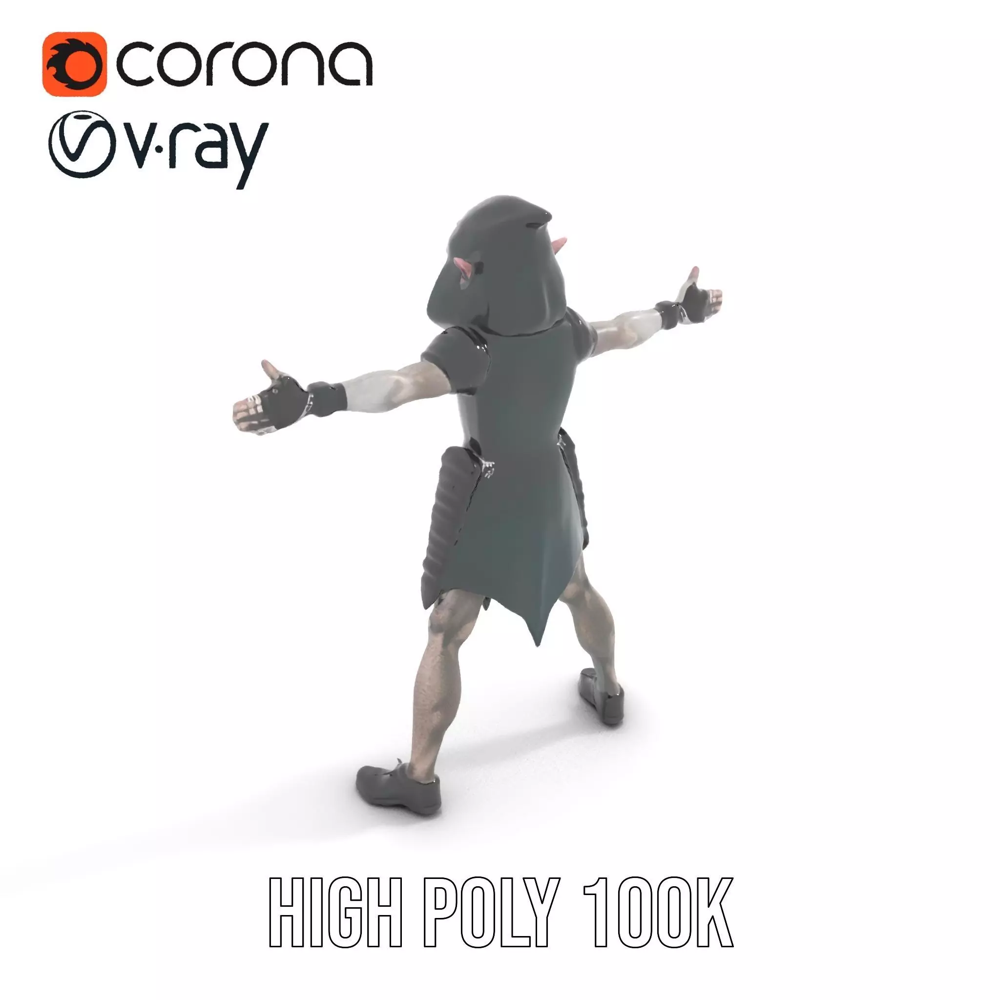 Dark Elf Warrior model pack Low-poly 3D model_22