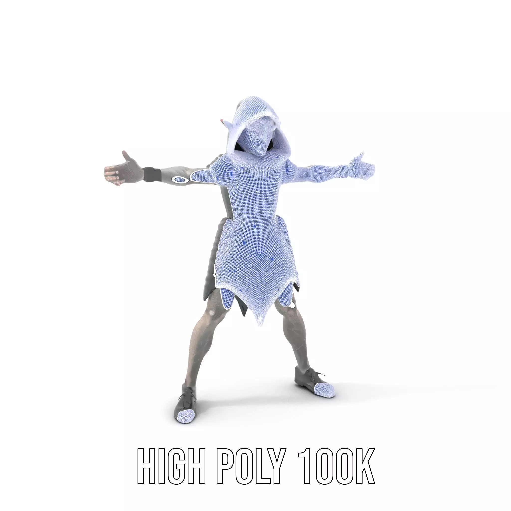 Dark Elf Warrior model pack Low-poly 3D model_5