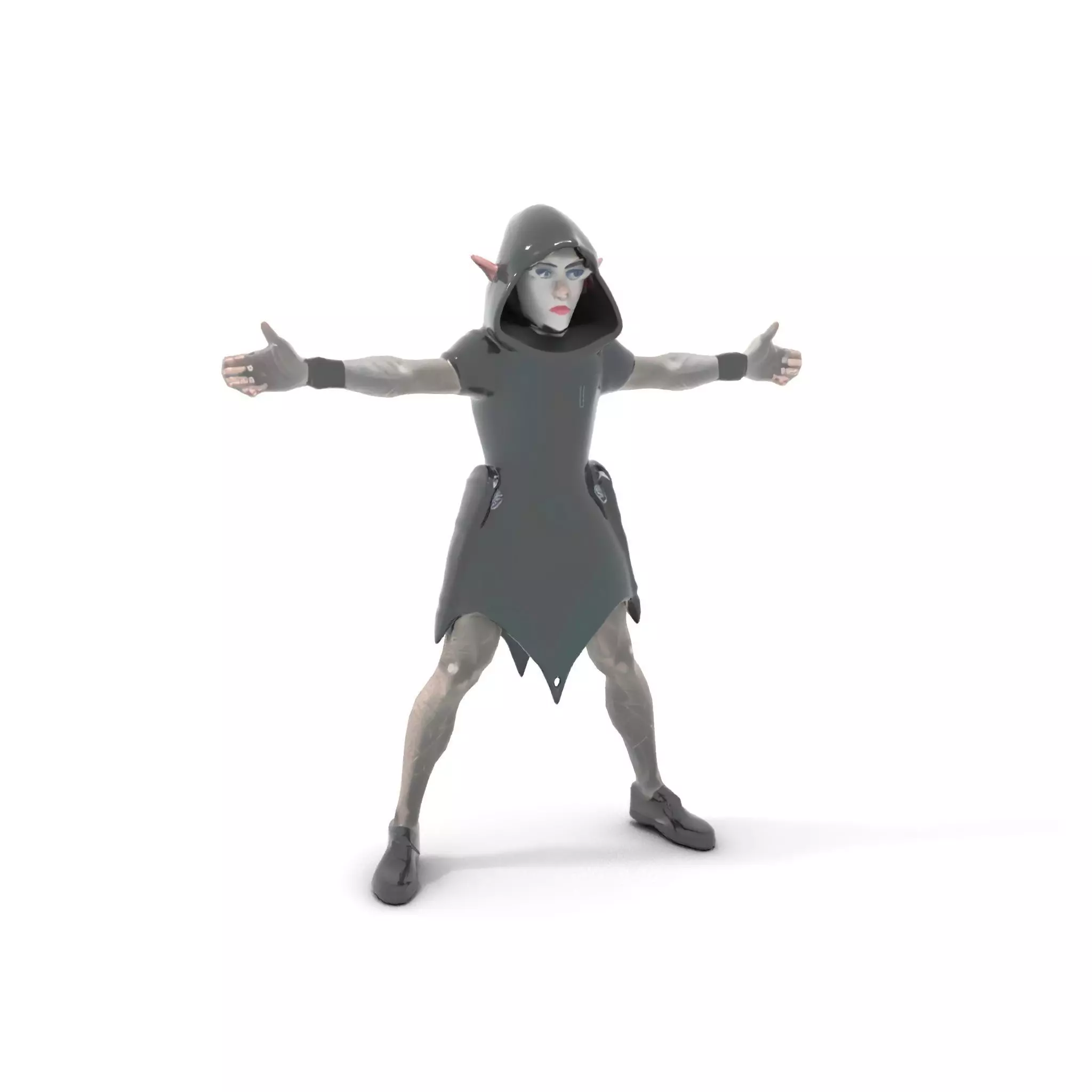 Dark Elf Warrior model pack Low-poly 3D model_7