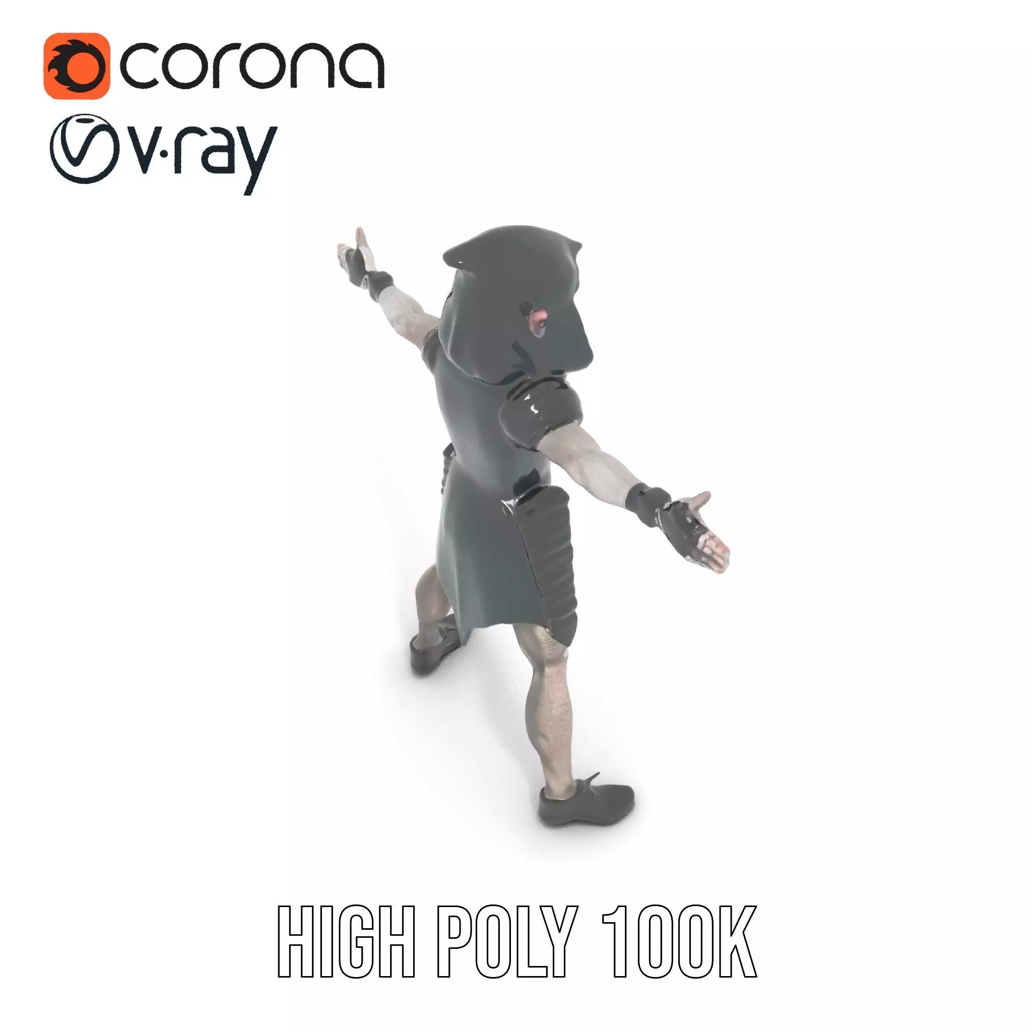 Dark Elf Warrior model pack Low-poly 3D model_27