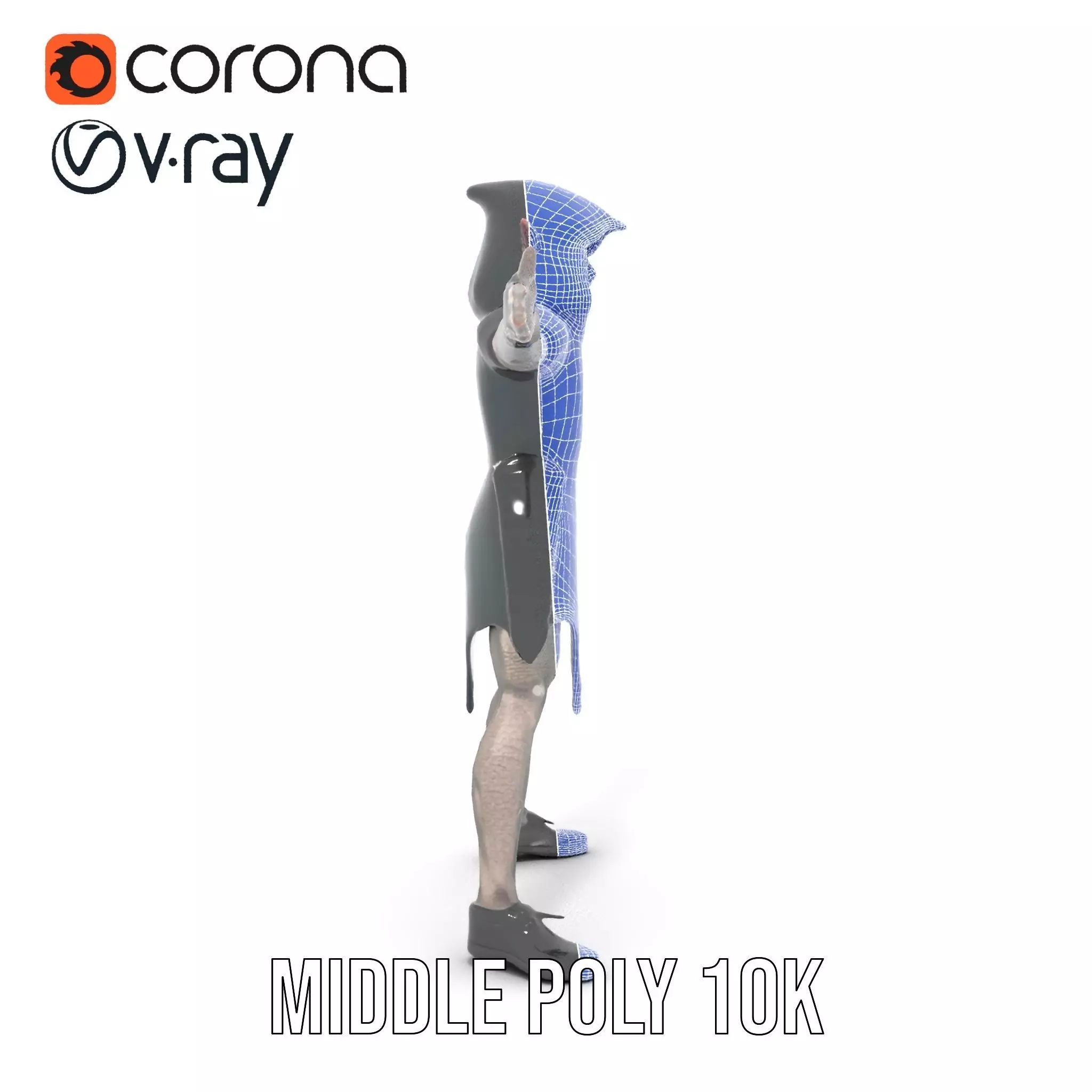 Dark Elf Warrior model pack Low-poly 3D model_30