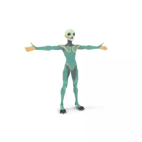 Green Alien Creature model pack