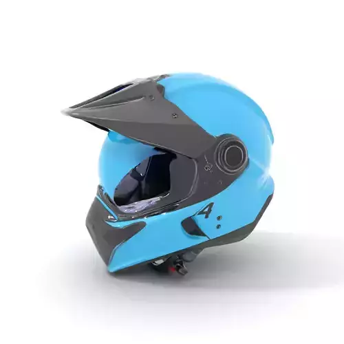 Azure Racing Helmet model pack Low-poly 3D model