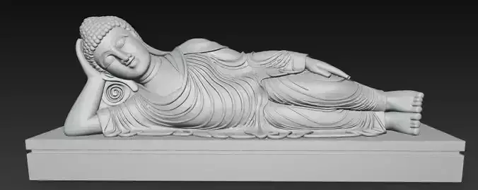 Sleeping Buddha Statue 3D Print