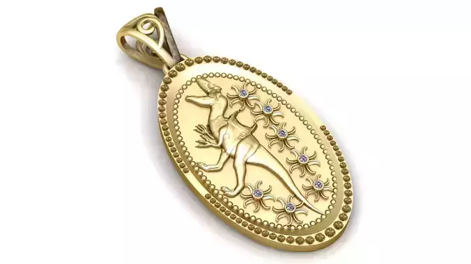 Royal Dino Emblem Pendant    