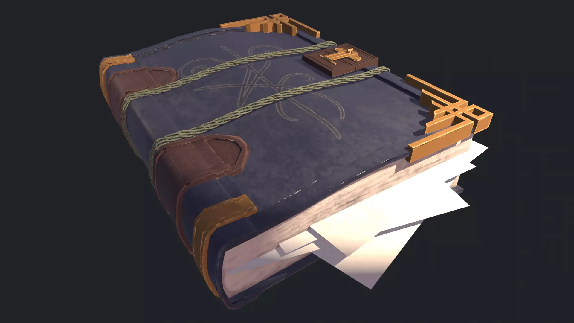 Fantasy Tome Free 3D model_6
