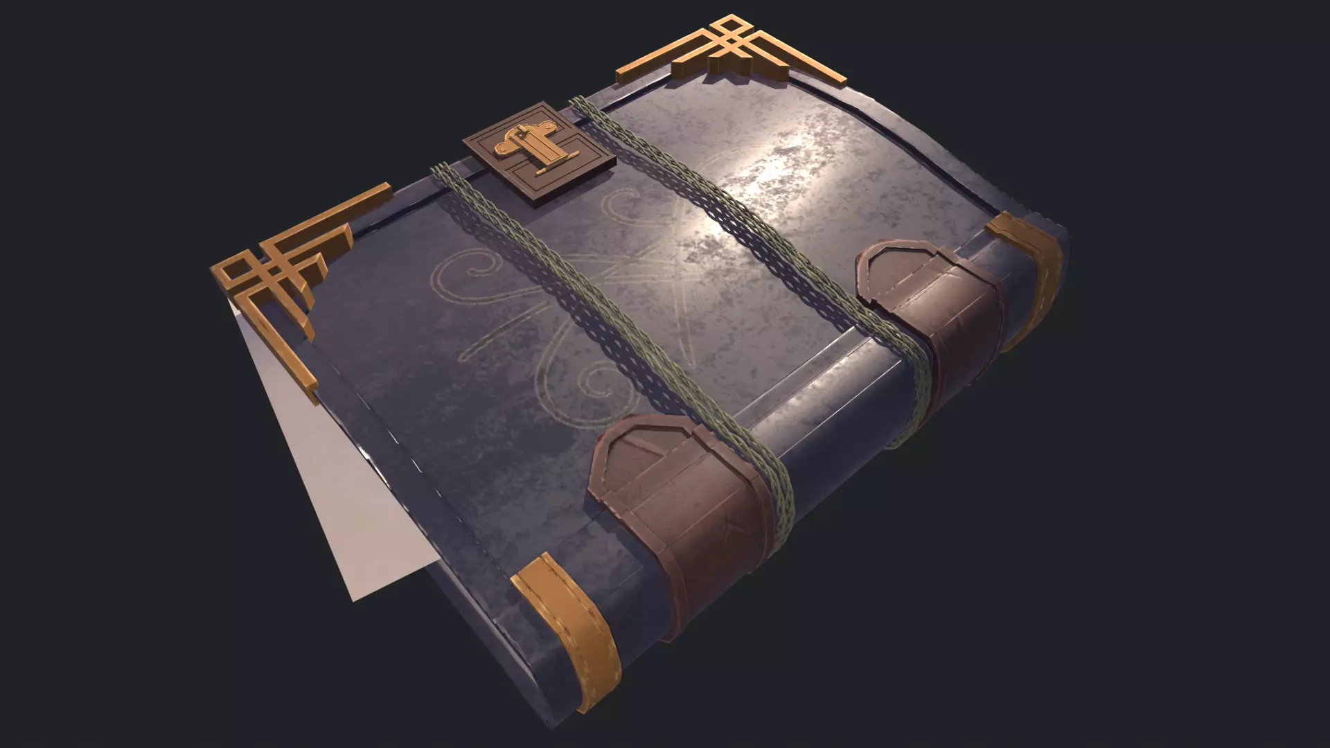 Fantasy Tome Free 3D model_4