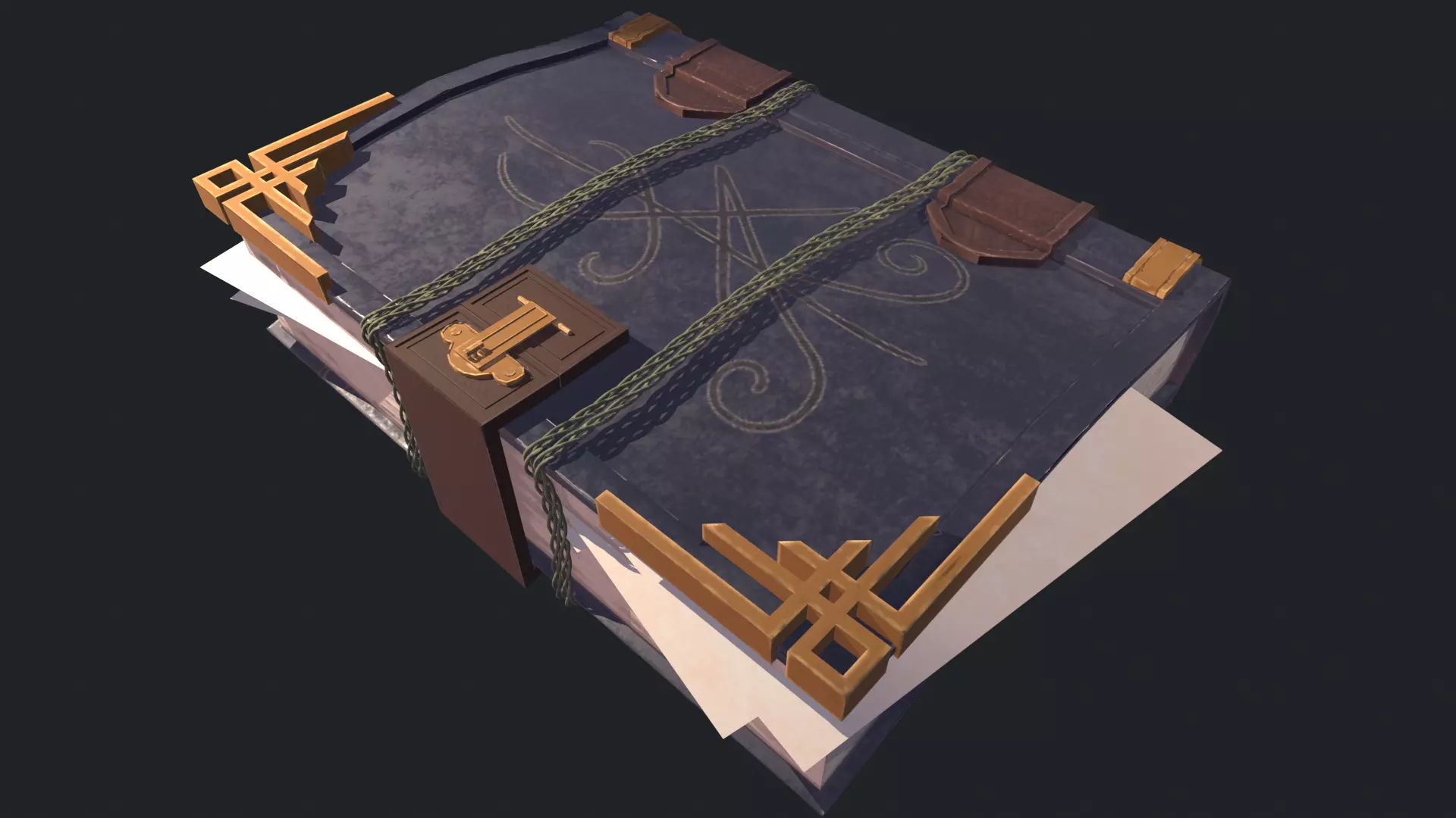 Fantasy Tome Free 3D model_3