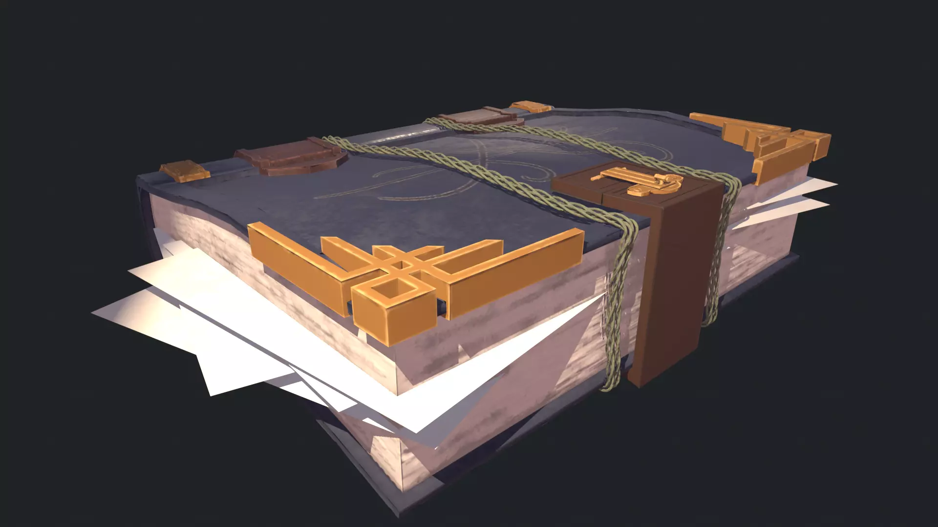 Fantasy Tome Free 3D model_8