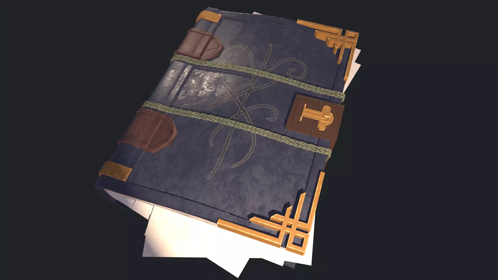 Fantasy Tome Free 3D model_0