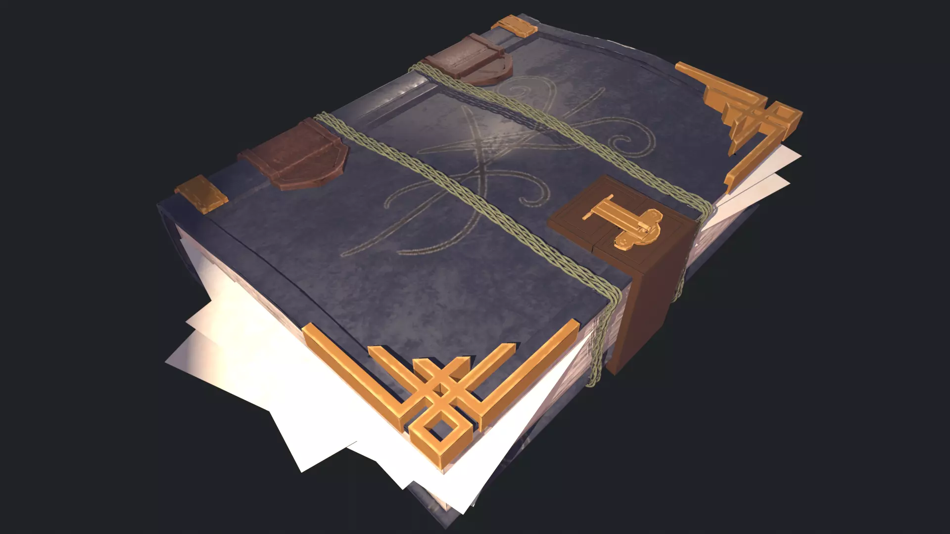 Fantasy Tome Free 3D model_7